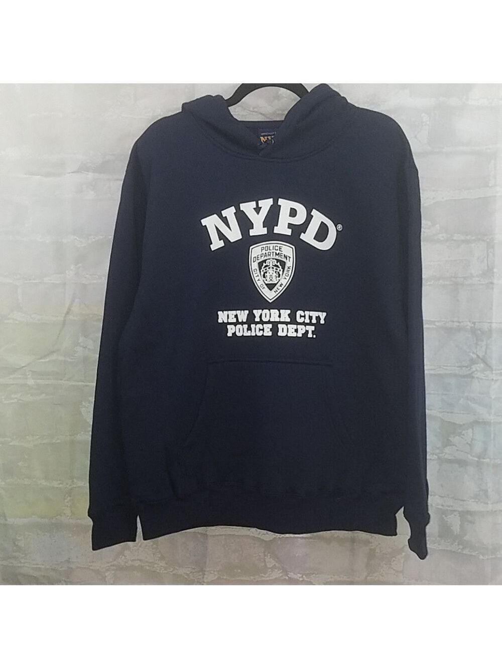 Navy Blue & White NYPD hoodie sweatshirt N…